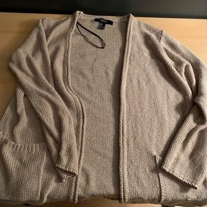 Forever 21 Tan Knit Cardigan
